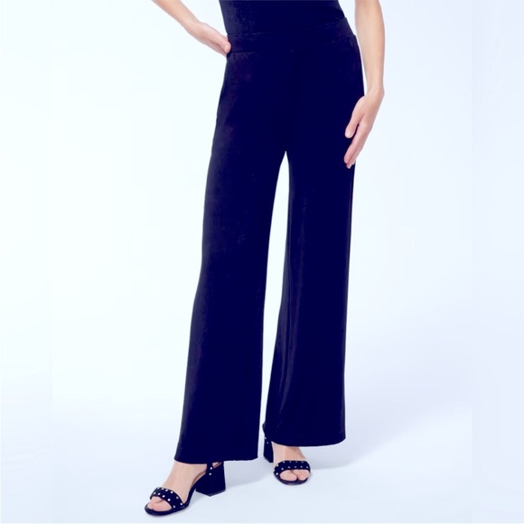 Chicos Travelers Pants 2 Large Wide Leg High Rise Pull On Slinky 26x30 Stretch - Picture 1 of 5